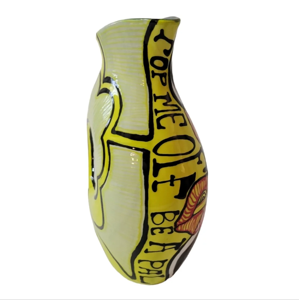 Kaffers Illustrations Pottery Pitcher Hand Crafted
